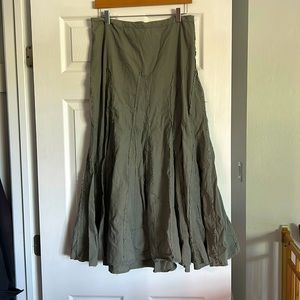 Cabi light sage lace up skirt. Size Small